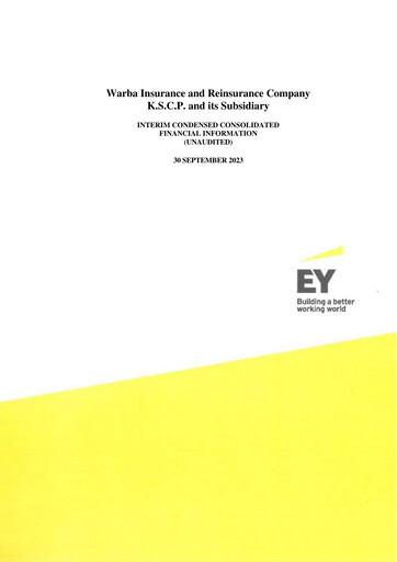 Thumbnail Warba Insurance and Reinsurance Company Quarterly Report 2023-q3
