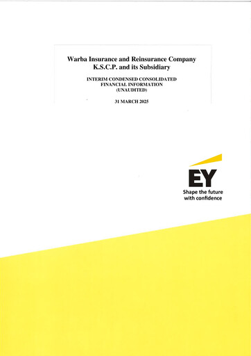 Thumbnail Warba Insurance and Reinsurance Company Quarterly Report 2025-q1