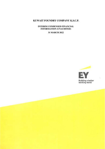 Thumbnail Kuwait Foundry Company K.S.C.P. Quarterly Report 2022-q1