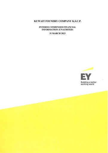 Thumbnail Kuwait Foundry Company K.S.C.P. Quarterly Report 2023-q1