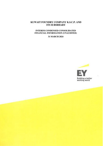 Thumbnail Kuwait Foundry Company K.S.C.P. Quarterly Report 2024-q1