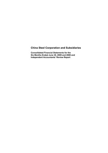 Thumbnail China Steel Financial Statement 2009-h1