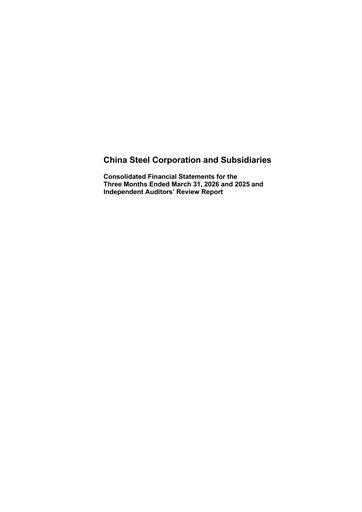 Thumbnail China Steel Quarterly Report 2026-q1