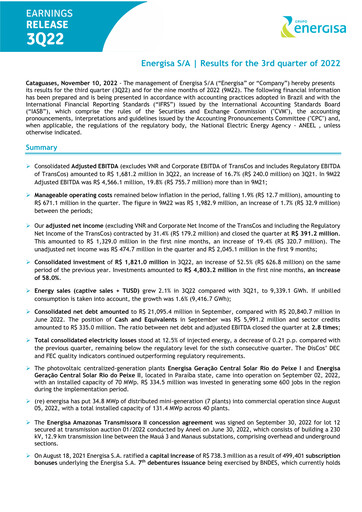 Thumbnail Energisa S.A. Quarterly Report 2022-q3