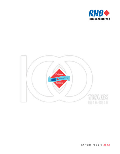 Miniature RHB Bank Rapport annuel 2012