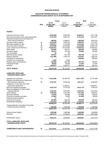 Thumbnail RHB Bank Quarterly Report 2007-q3