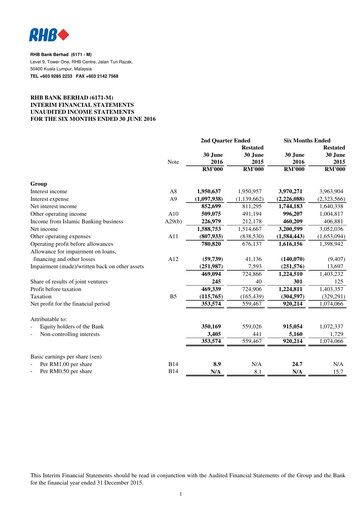 Thumbnail RHB Bank Quarterly Report 2016-q2