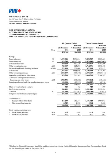 Thumbnail RHB Bank Quarterly Report 2016-q4