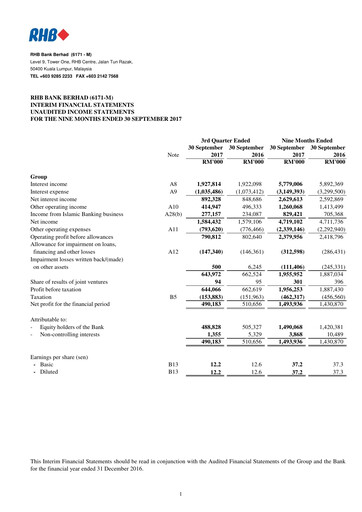 Thumbnail RHB Bank Quarterly Report 2017-q3