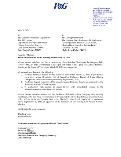 Thumbnail Procter & Gamble India Financial Statement 2025-2026