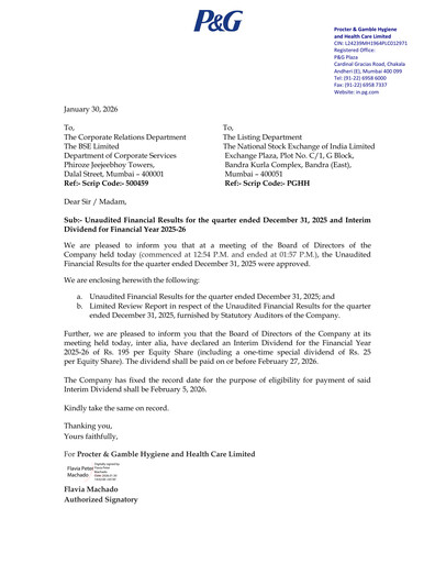 Thumbnail Procter & Gamble India Quarterly Report 2025-q3